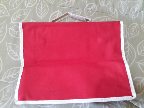 Cartera Maletín Antiguo Tela Con Manija De Taiwan Bolso
