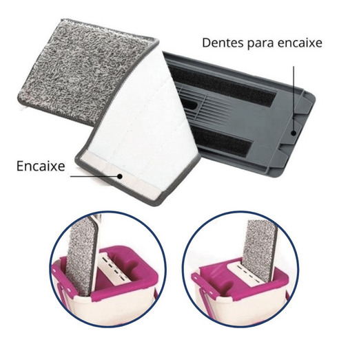 Imagem 4 de 7 de Refil De Microfibra Para Rodo Mop 01 Un