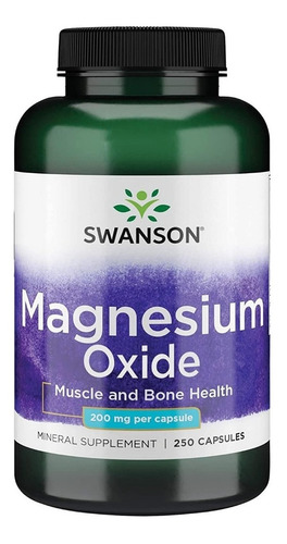 Swanson - Magnesio 200 Mg 250 Capsulas (musculos Y Huesos)