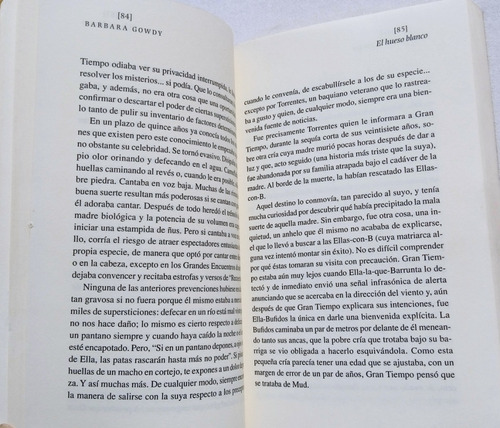 El Hueso Blanco Barbara Gowdy . Libro Versión Especial (Usado)