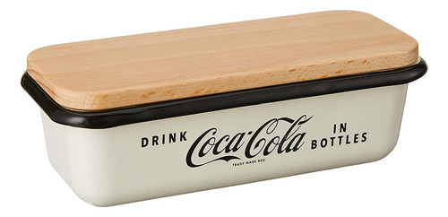 Tablecrafts Coca-cola - Mantequillera Esmaltada Con Tapa, 6,