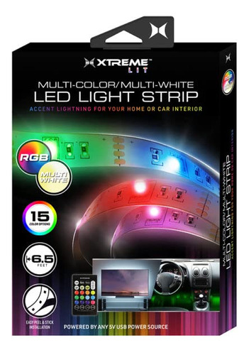 Tira Luz Led Multicolor 6.5 Pie Crea Unico Control Remoto