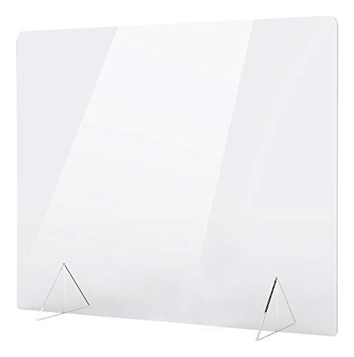 No Cutout 36 W X 30 H Sneeze Guard For Counter And Desk...