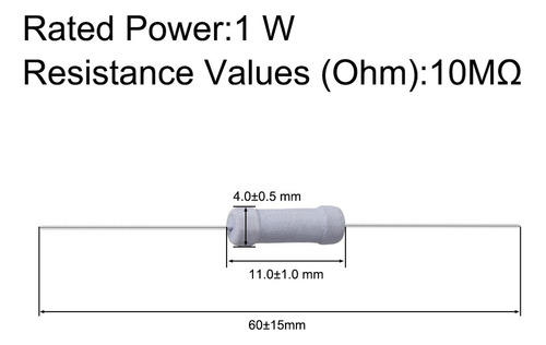 100 Resistencias 10m Ohm Resistor Película Óxido Metal 1w