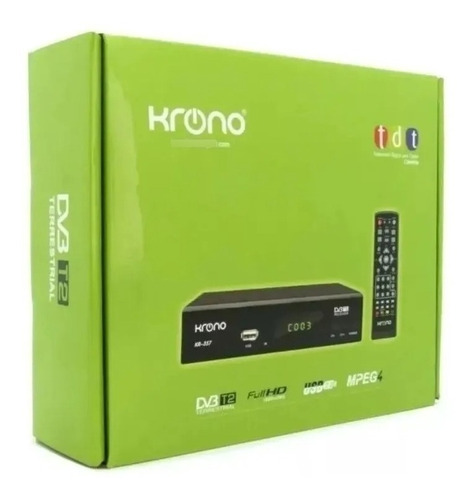 Decodificador Krono Tdt Receptor Tv Digital Dvb Hdmi Antena