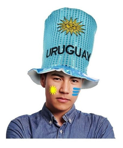 Sombrero Con Sol Uruguay Cotillón Effa`s Party