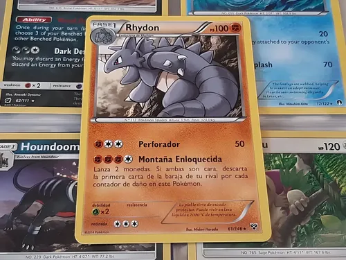 Original Rhydon Rhydon 61/146,original De Pokemón Tcg,rara En Español,2014. Español ...