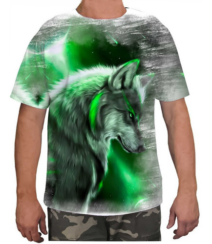Camiseta Camisa Masculina Meninos Estampa Lobo Wolf Moda 12