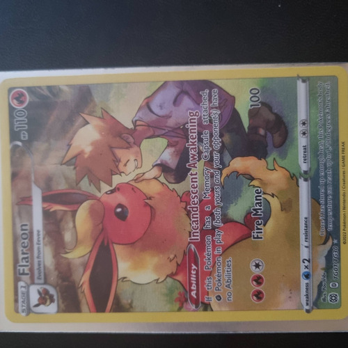 Flareon Full Art Carta Pokémon Original+10 Cartas