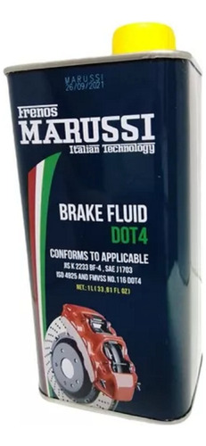 Liga De Frenos Dot 4 De 1 Litro Marussi Caja De 12 Unds