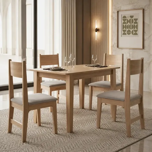 Conjunto de Jantar Sonetto Mel/Bege
