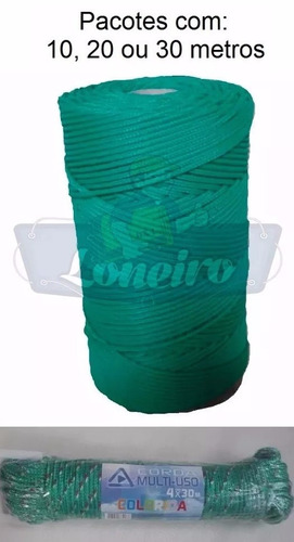 Corda Verde Pp Amarração Lona Barco Artesanato 4mm X 120 Mts