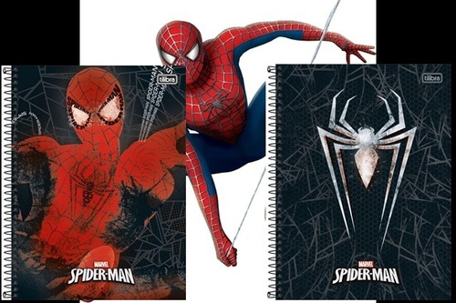 Caderno Homem Aranha Tilibra 10 Materias Kit Com 2 Unidades