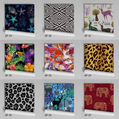 Imagem 8 de 9 de Papel De Parede Adesivo Animal Print Tigre Felino Onça Ap-10