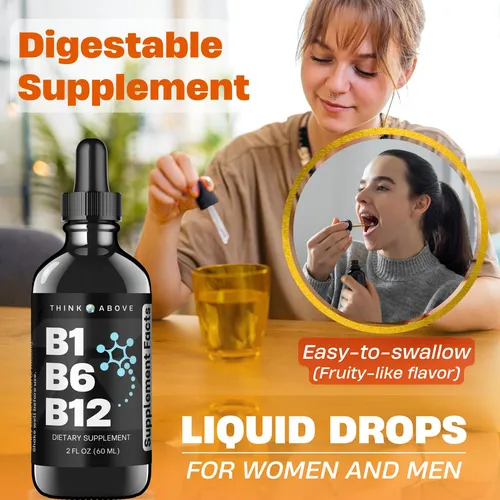 Gotas De Vitamina Líquida Think Above B1 B6 B12 Nerve Energy