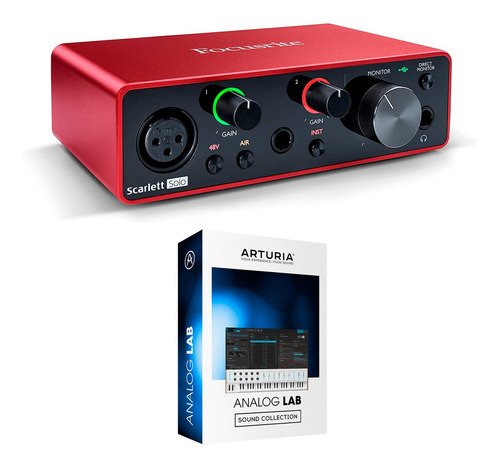 Imagen 1 de 10 de Placa De Sonido Usb Focusrite Scarlett Solo 3ra Generacion