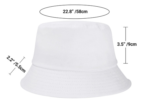 Sombrero De Pescador Plegable De Algodón De Color Sólido
