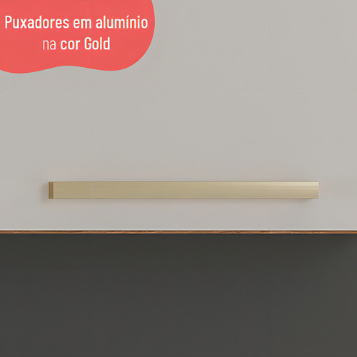 Cozinha Completa Thela Ana Com Armário E Balcão Mel/branco