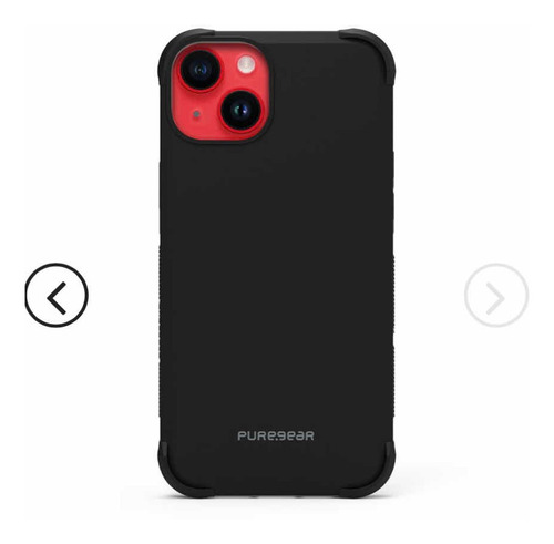 Protector Compatible Con Iphone 14 Plus Dualtek Negro Pureg