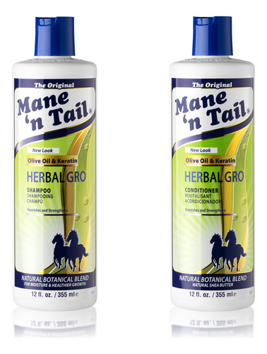 ChampĂș Y Acondicionador Mane 'n Tail Herbal Gro 355 Ml Cada