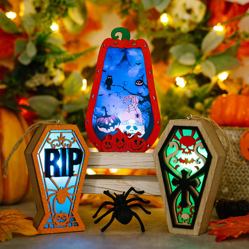 3 Piezas De Decoración Colgante De Halloween Linterna De