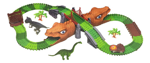 Pista aventuras jurasicas dino track puerta automatica 184pz