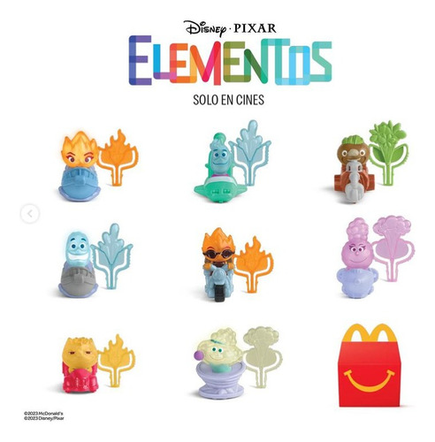 Elementos De Disney Colección Mc Donalds 2023 Completa