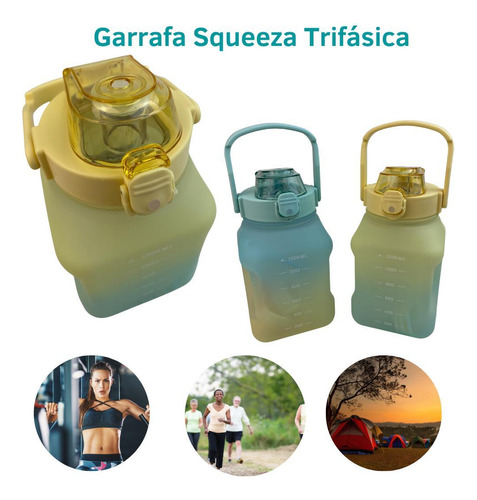 Garrafa Squeeze Galão Àgua 1300ml Academia Treino Musculação