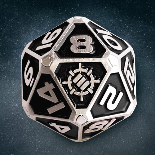 Enhance Collectors Edition - 7pc Metal Rpg Set Dados - Negro