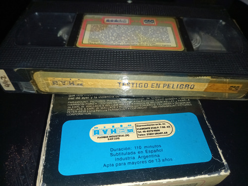 Testigo En Peligro!!en Vhs Clásico Suspenso H,ford!! (Usado)