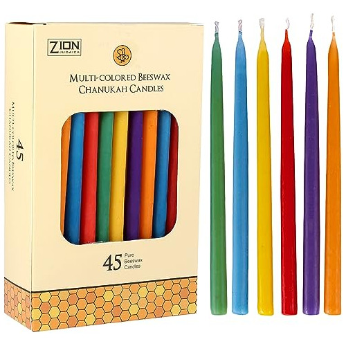 Velas De Cera De Abejas   Deluxe Hanukkah De Zion Judai...