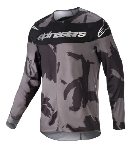 Jersey Motocross Enduro Alpinstars Racer Tactical Gris Camo