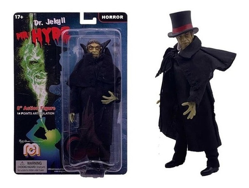Figura Dr Jekyll Mr Hyde Mego Horror Terror Muñeco 20cm