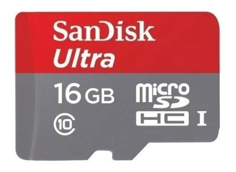 Cartão De Memória Microsd Sandisk 16gb Ultra Original C/adap