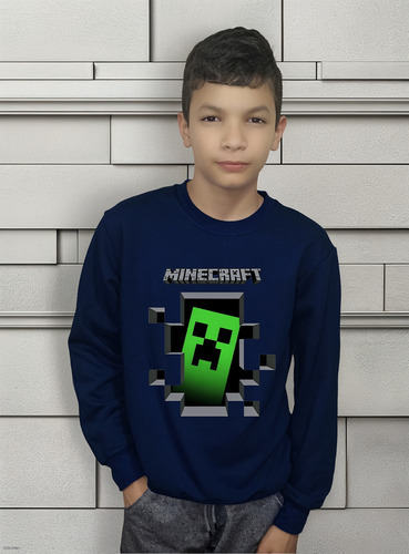Poleron Polo Diseño Creeper Minecraft Cod 001 - Senshi