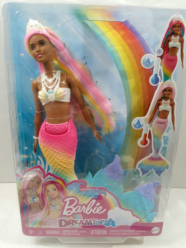 Barbie Sirena Dreamtopia Afroamericana Cambia De Color 