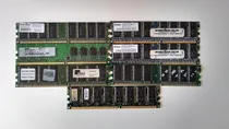 Comprar Kit Lote 6 Memórias Diversas 512mb Ddr400 Pc3200 Ddr2 Ddr