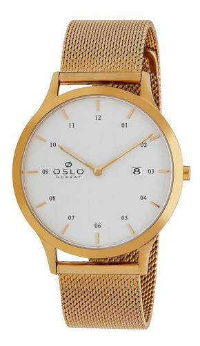 Relógio Masculino Dourado Oslo Slim S2kx Mgsss9u0008