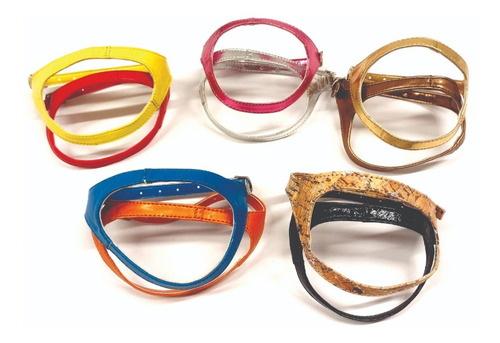 Imagen 2 de 3 de 10 Pares Correa Piel Y Vinipiel Desmontable. Varios Colores.