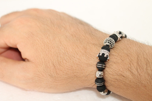 Pulseras Neopreno Acero Inoxidable Con Dije Caballero 7v
