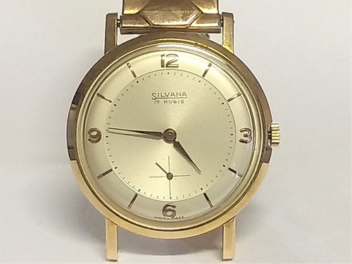 Relógio Pulso Silvana 11618 Anos 50 S/ Uso Plaquê Ouro 20 Mc