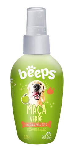 Colônia Para Pets Beeps Maça Verde 60ml