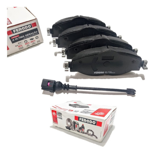 Pastilha Freio Dianteira Cerâmica Com Sensor Audi A3 Vw Golf