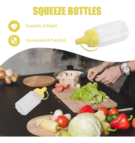 Botellas Exprimibles Para Salsa Para Ensalada, Crema Y Condi
