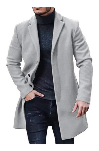 Abrigo De Lana De Moda Otoño/invierno Para Hombre