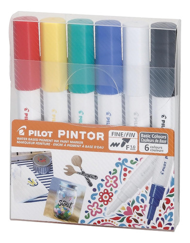 Estuche Marcadores Pintura Acrilica Pilot Pintor Fino Basic