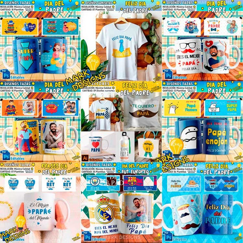 Plantillas Día Del Padre Tazas Remeras Vectores + Regalo