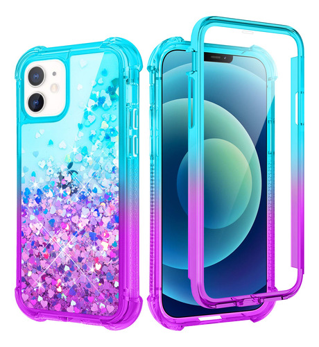 Caka Funda Purpurina Para iPhone 12 Pro Mujer Niña Cuerpo