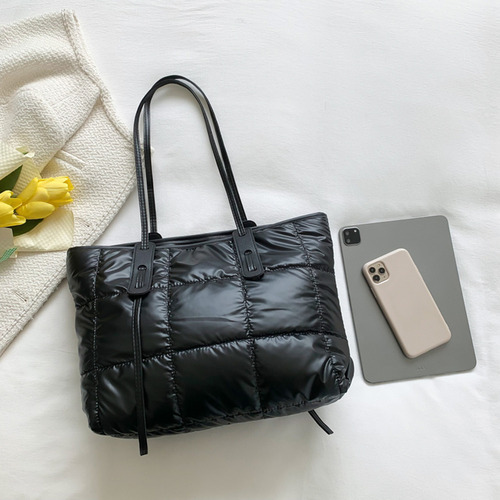 Bolsos De Mano Acolchados De Algodón For Mujer, Otoño-invie