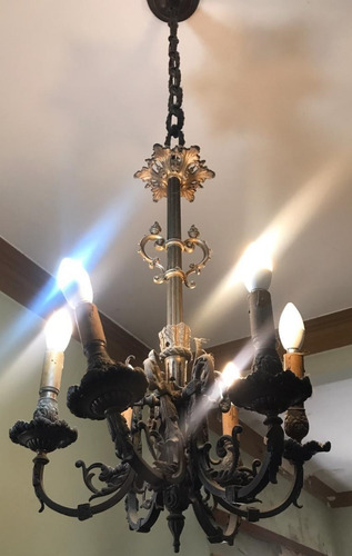 Araña Candelabro Antiguo De Techo - Funcionando (Usado)